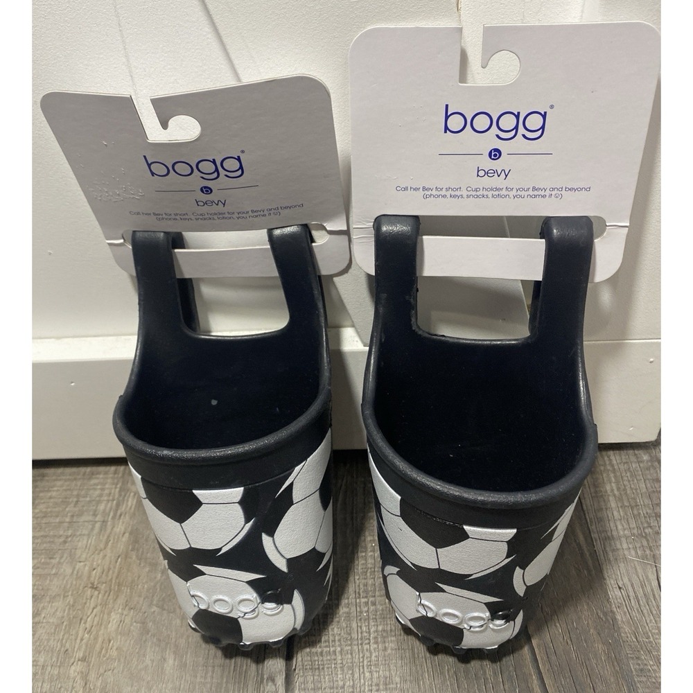 Set of 2 Bogg Bag Bevy Cup Holders - Let's Kick It Soccer Pattern - NWT Rare